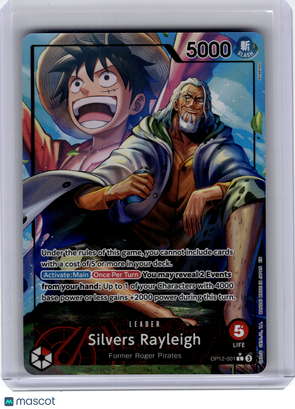 2025 OP Card Game—Silvers Rayleigh #OP12-001 Legacy of the Master—L (Alt Art)