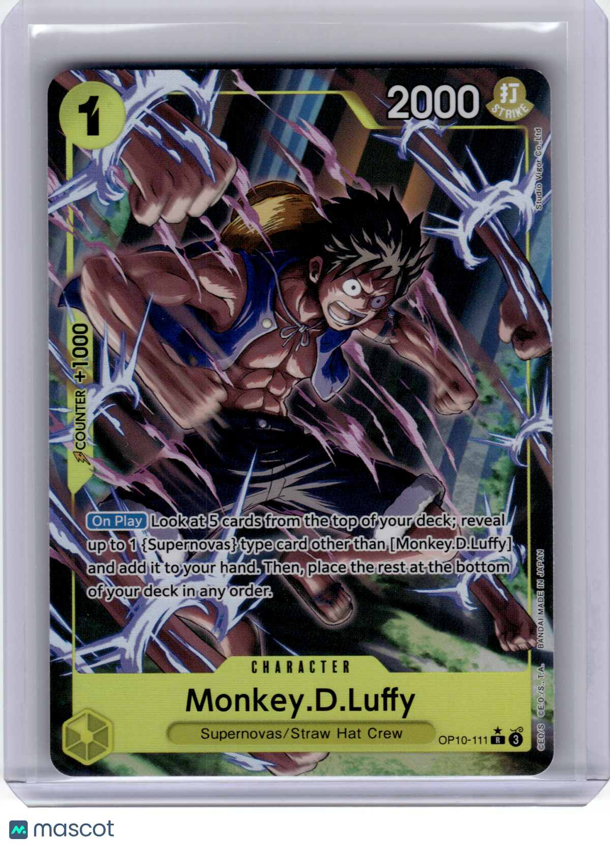 2025 One Piece Card Game—Monkey D. Luffy #OP10-111 Royal Blood—R Foil (Alt Art)