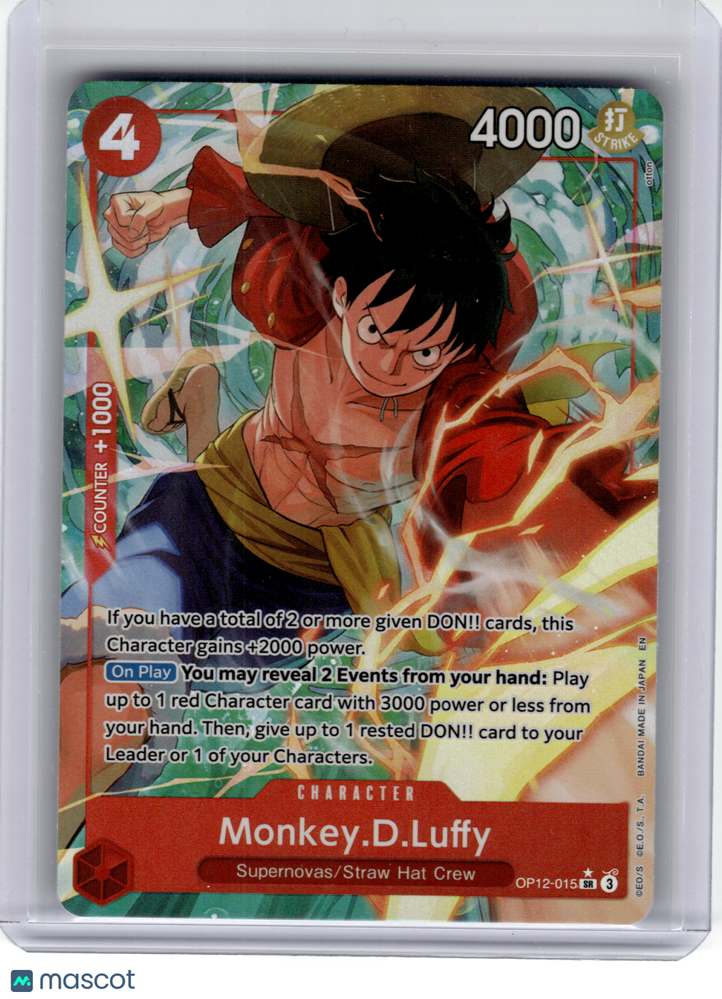 2025 OP Card Game—Monkey.D.Luffy #OP12-015 Legacy of the Master—SR (Alt Art)