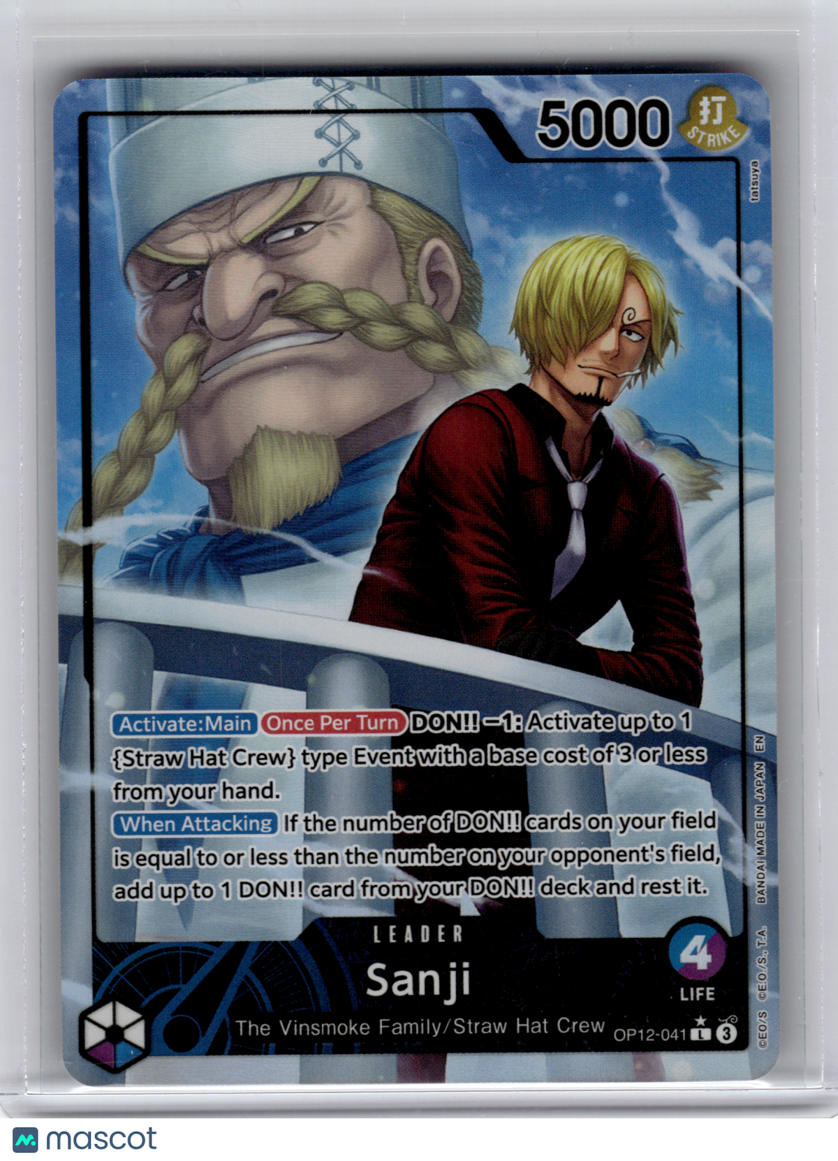 2025 One Piece Card Game—Sanji #OP12-041 Legacy of the Master—L Foil (Alt Art)