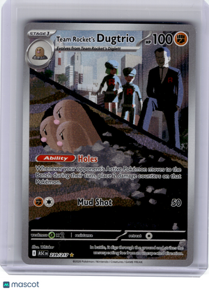 2026 Pokemon—Team Rocket's Dugtrio #239 Ascended Heroes—Illustration Rare Holo