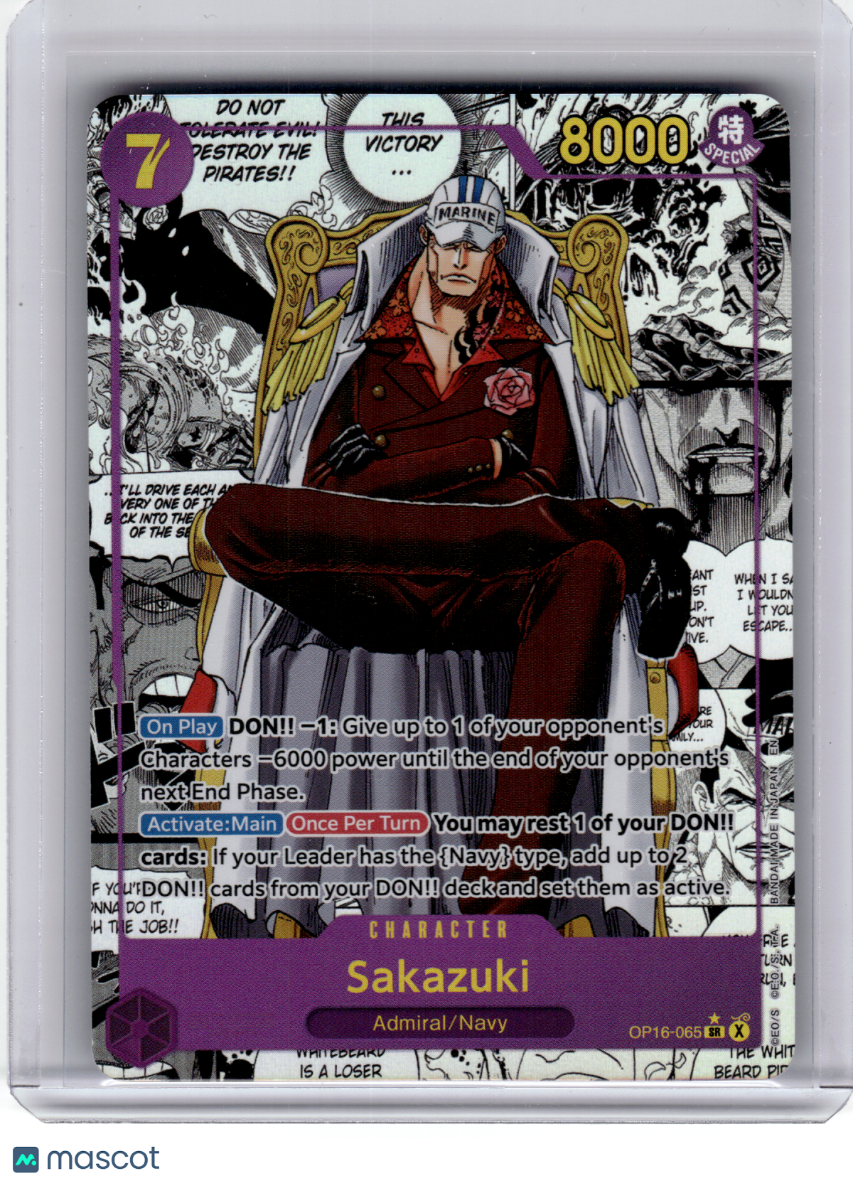2026 One Piece Card Game—Sakazuki #OP16-065 The Time of Battle—SR Foil (Manga)