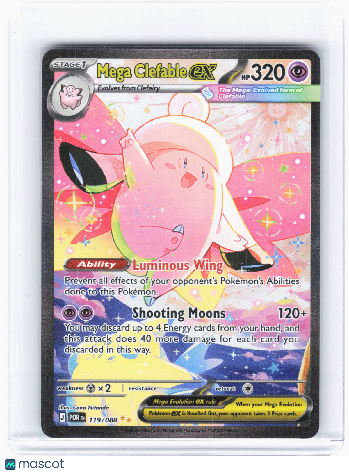 2026 Pokemon—Mega Clefable ex #119 Perfect Order—Special Illustration Rare Holo