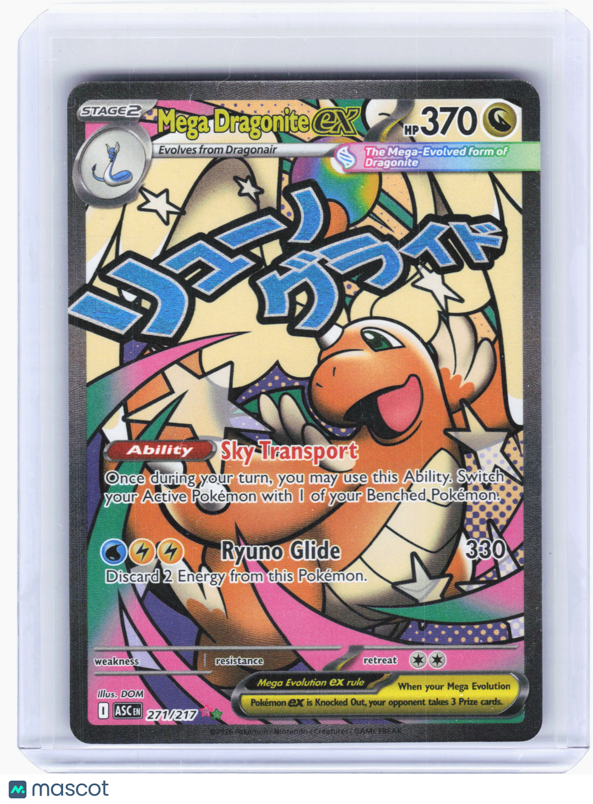 2026 Pokemon—Mega Dragonite ex #271 Ascended Heroes—Mega Attack Rare Holo