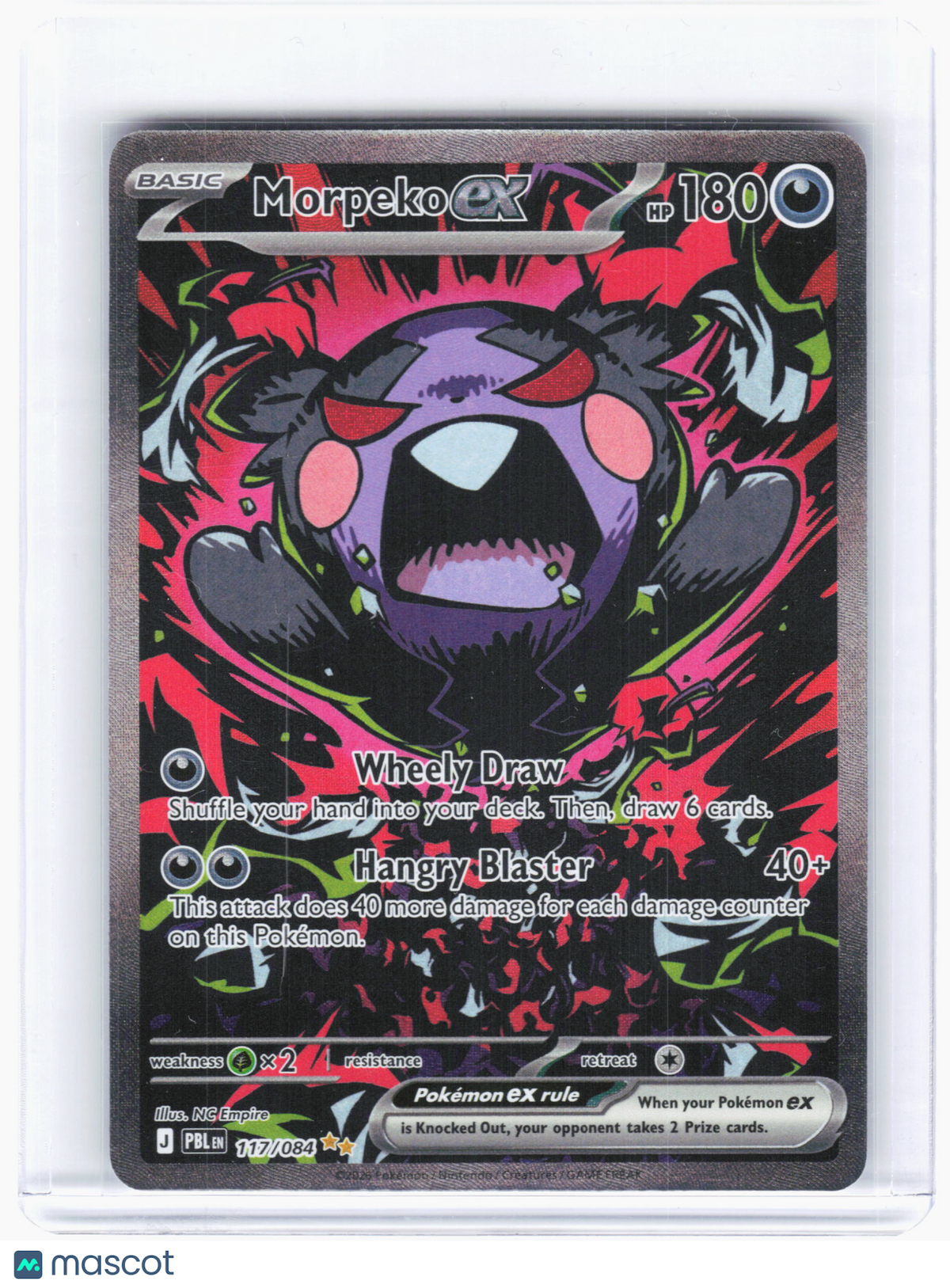 2026 Pokemon—Morpeko ex #117 Pitch Black—Special Illustration Rare Holo