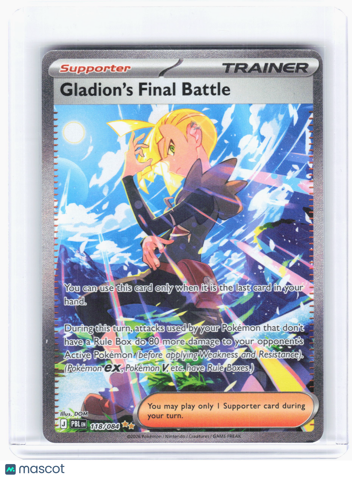 2026 Pokemon—Gladion's Final Battle #118 Pitch Black—Special Illustration Rare