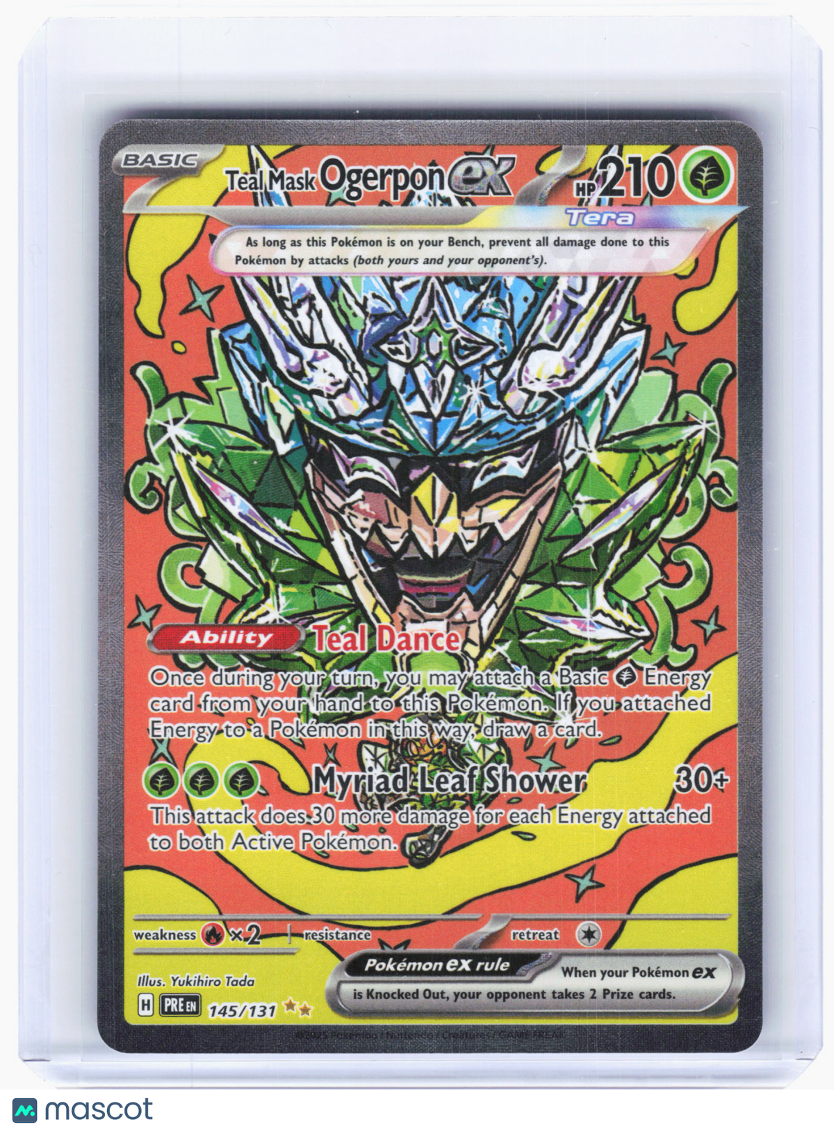 2025 Pokemon—Teal Mask Ogerpon ex #145 Prismatic Evolutions—SIR Holo