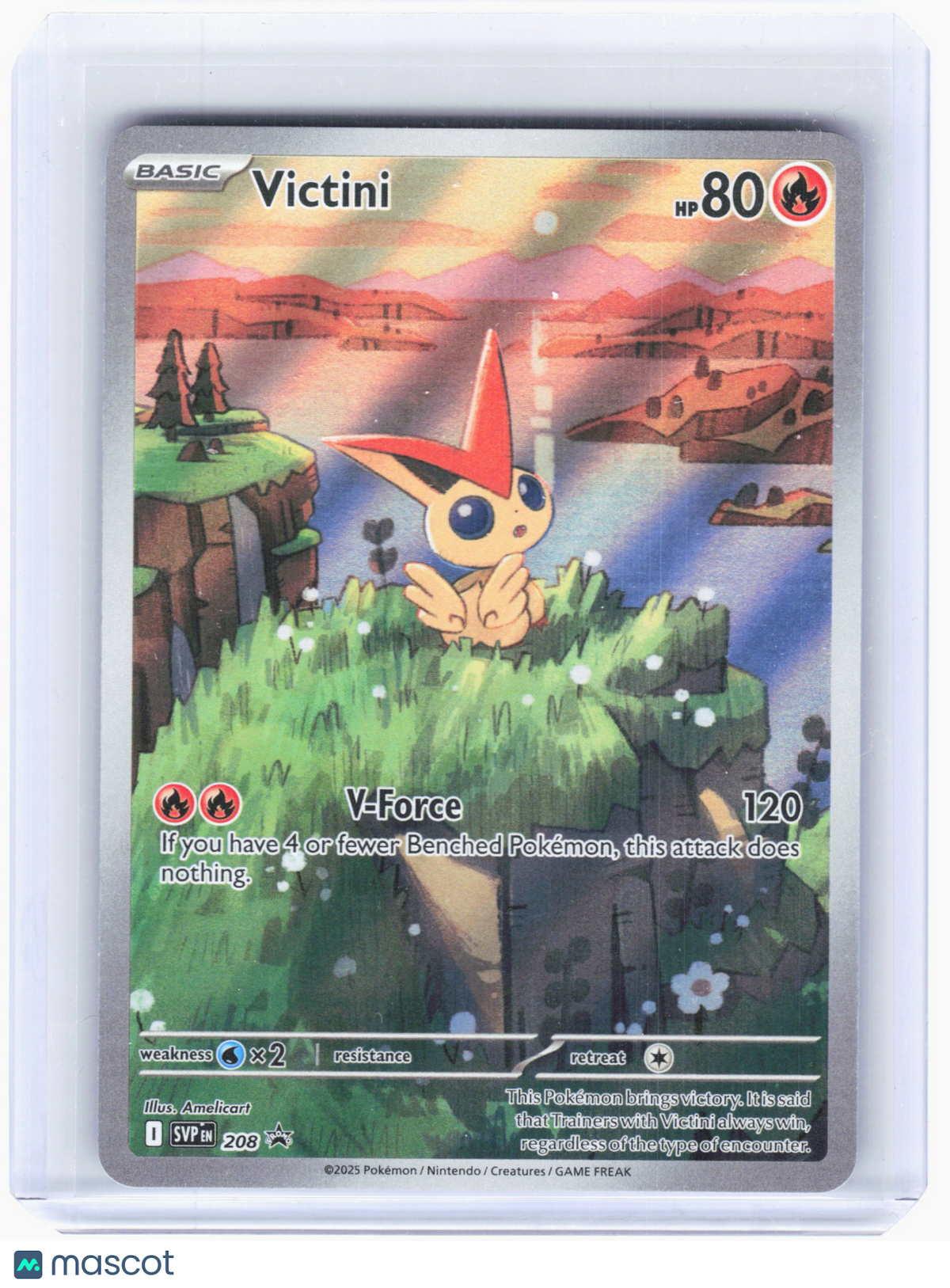 2025 Pokemon—Victini #208 Scarlet & Violet Promo Cards—Black Star Promo [LP]