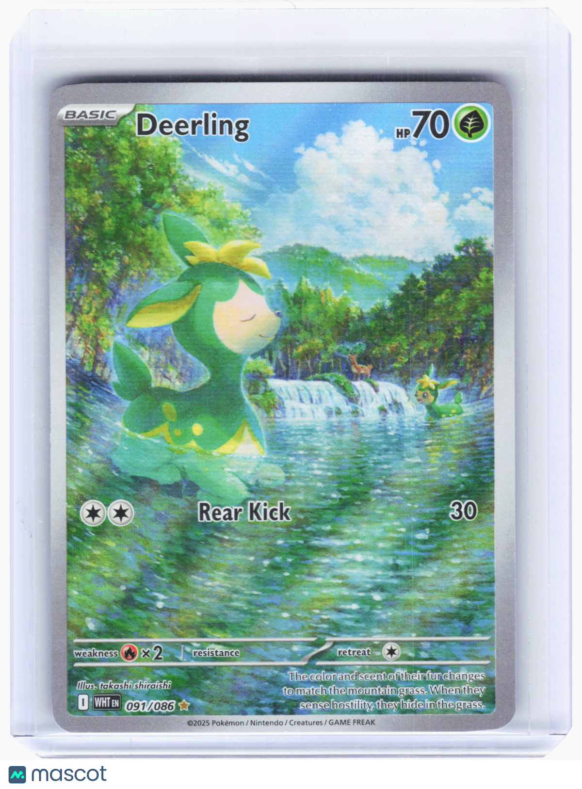 2025 Pokemon—Deerling #91 White Flare—Illustration Rare Holo