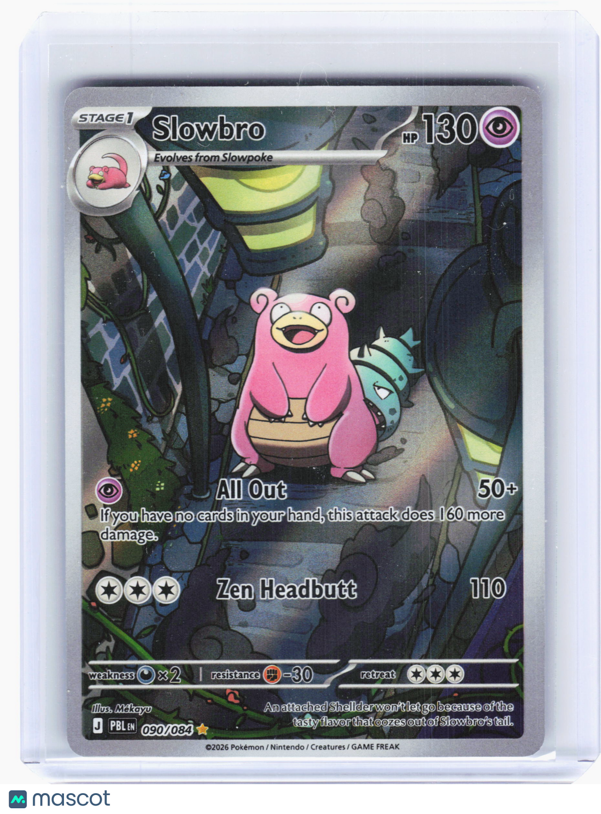 2026 Pokemon—Slowbro #90 Pitch Black—Illustration Rare Holo