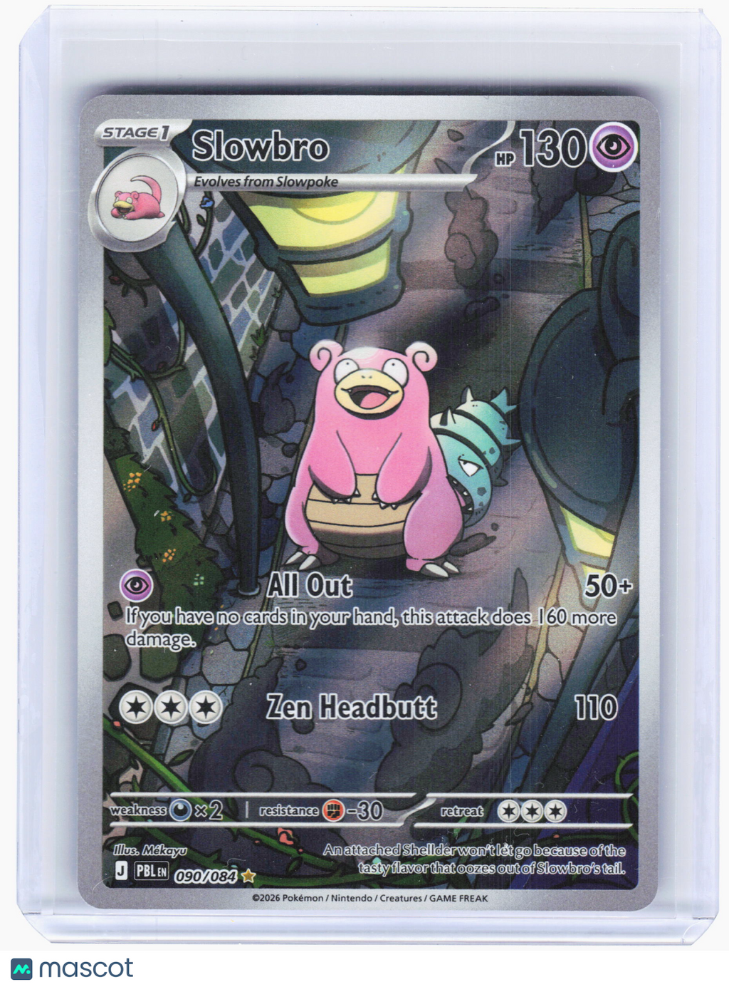 2026 Pokemon—Slowbro #90 Pitch Black—Illustration Rare Holo