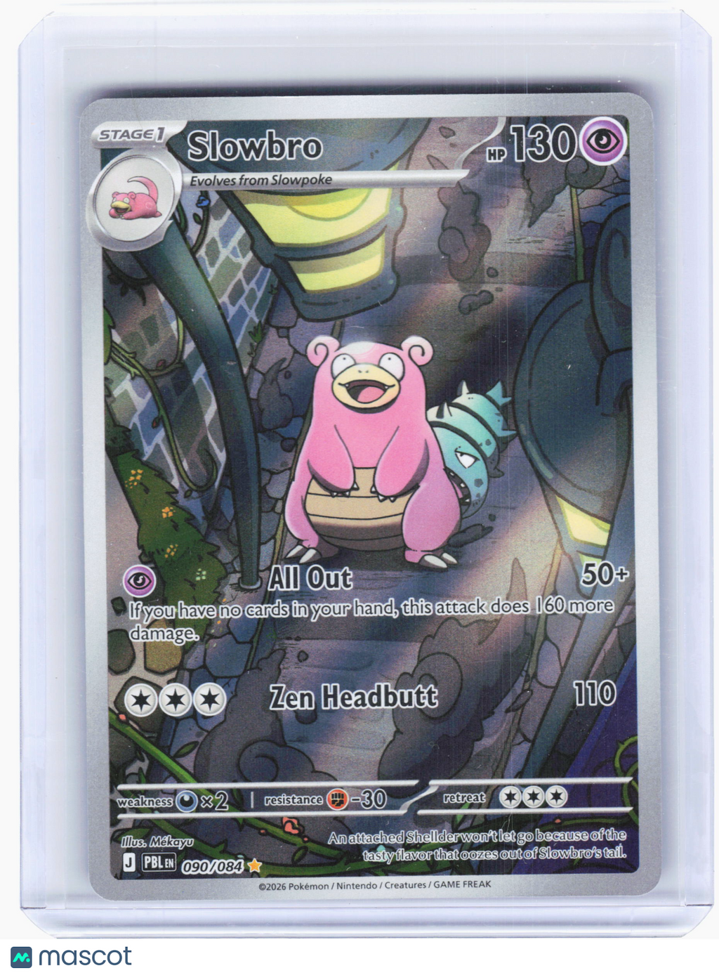 2026 Pokemon—Slowbro #90 Pitch Black—Illustration Rare Holo