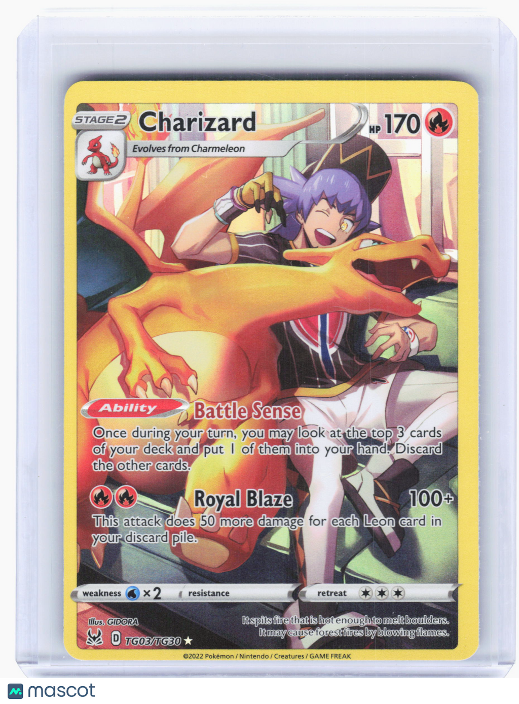 2022 Pokemon—Charizard #TG03 Lost Origin Trainer Gallery—Ultra Rare Holo