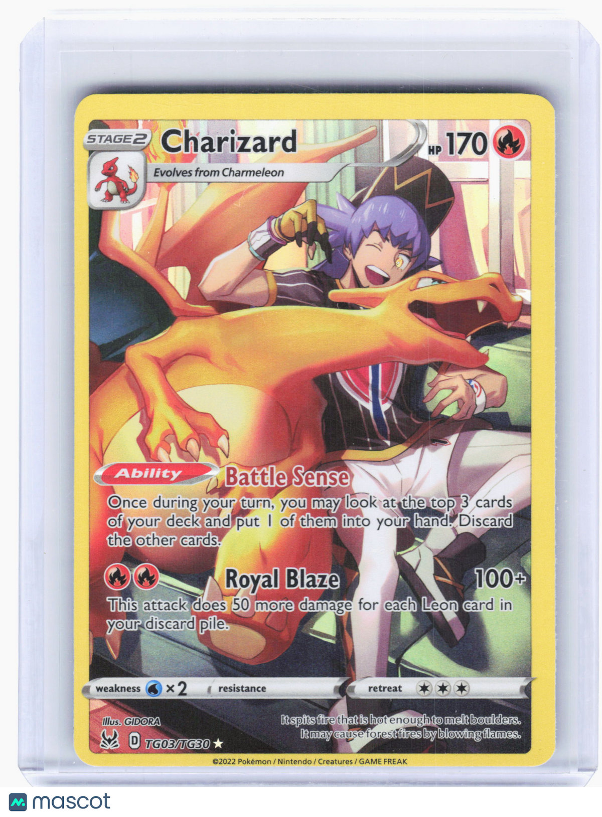 2022 Pokemon—Charizard #TG03 Lost Origin Trainer Gallery—Ultra Rare Holo