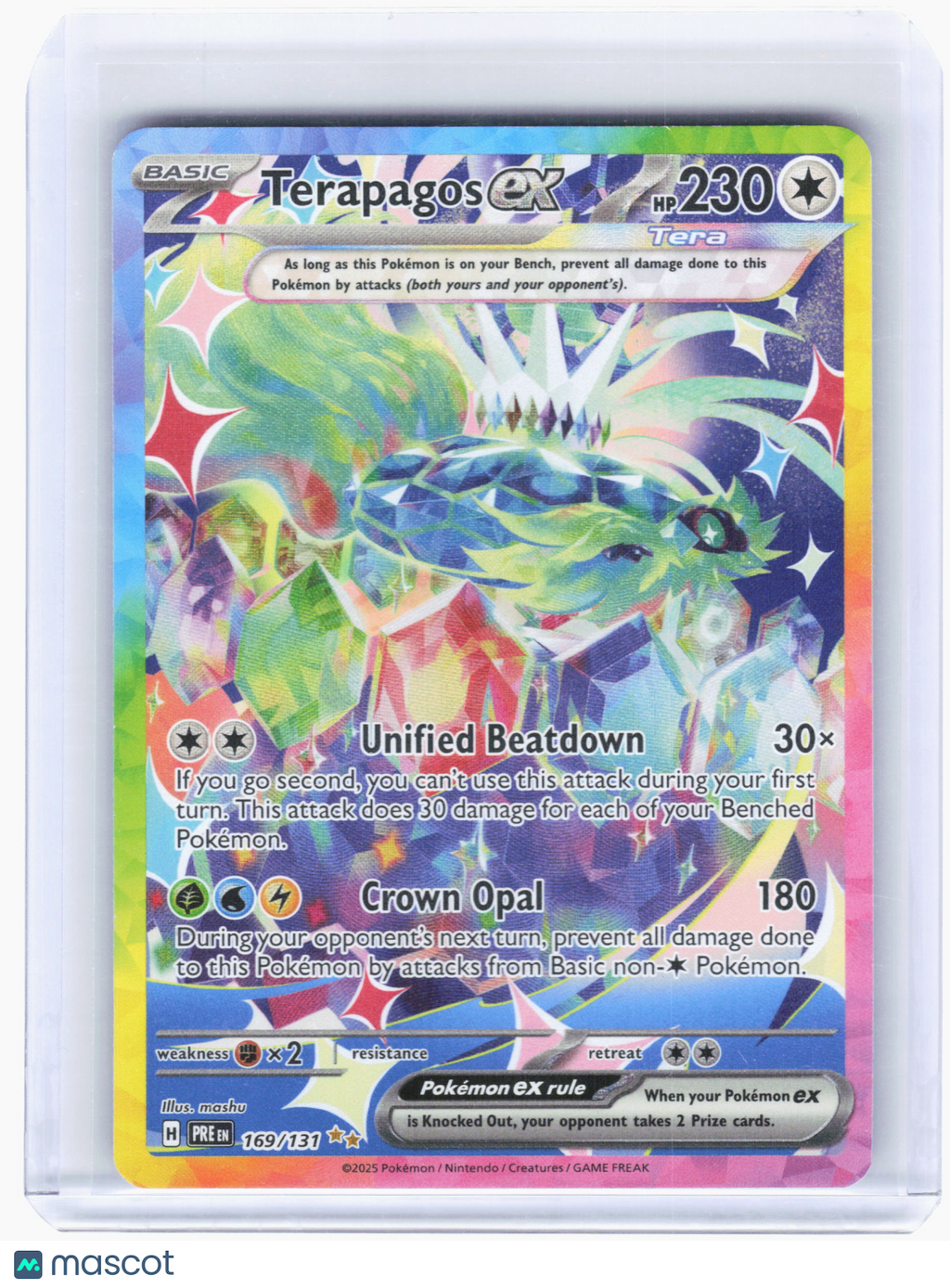 2025 Pokemon—Terapagos ex #169 Prismatic Evolutions—Special Illustration Rare