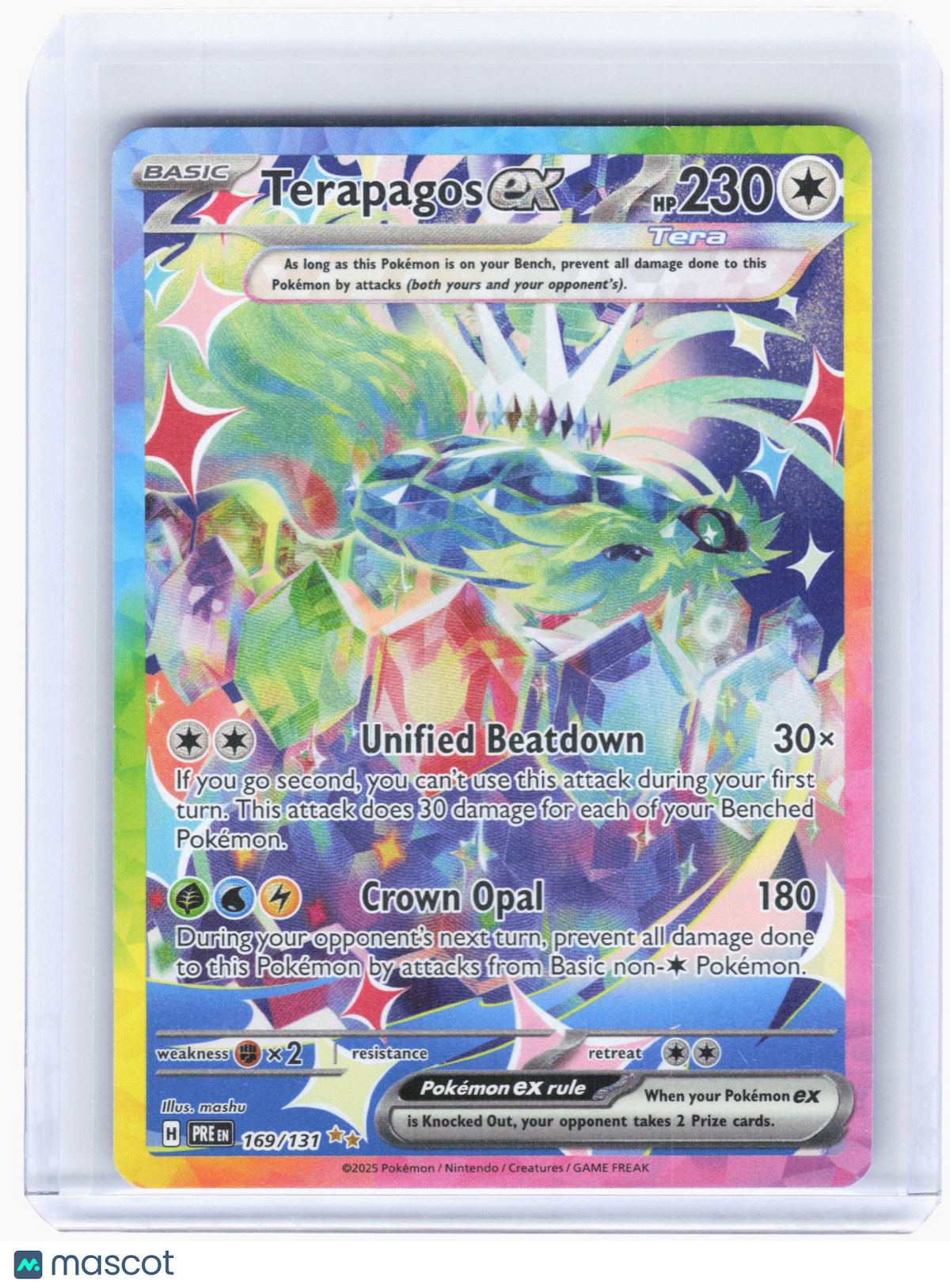 2025 Pokemon—Terapagos ex #169 Prismatic Evolutions—Special Illustration Rare