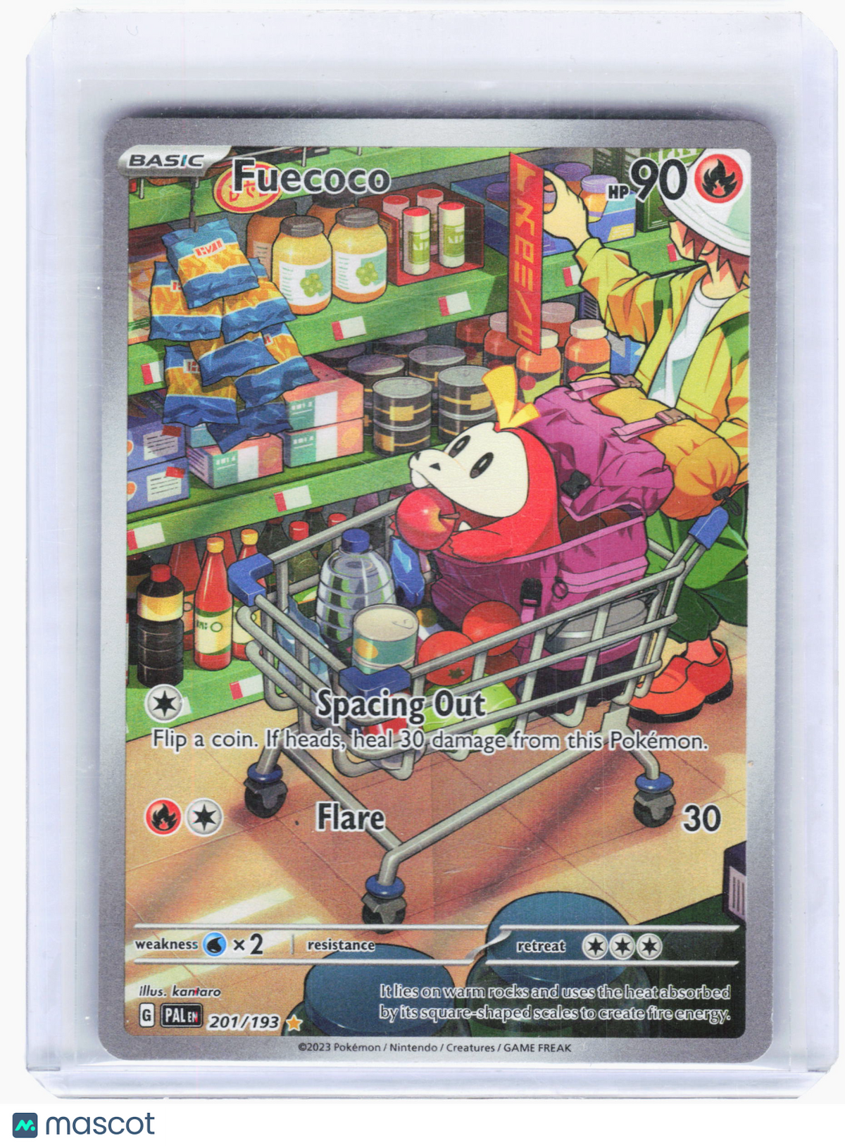 2023 Pokemon—Fuecoco #201 Paldea Evolved—Illustration Rare Holo