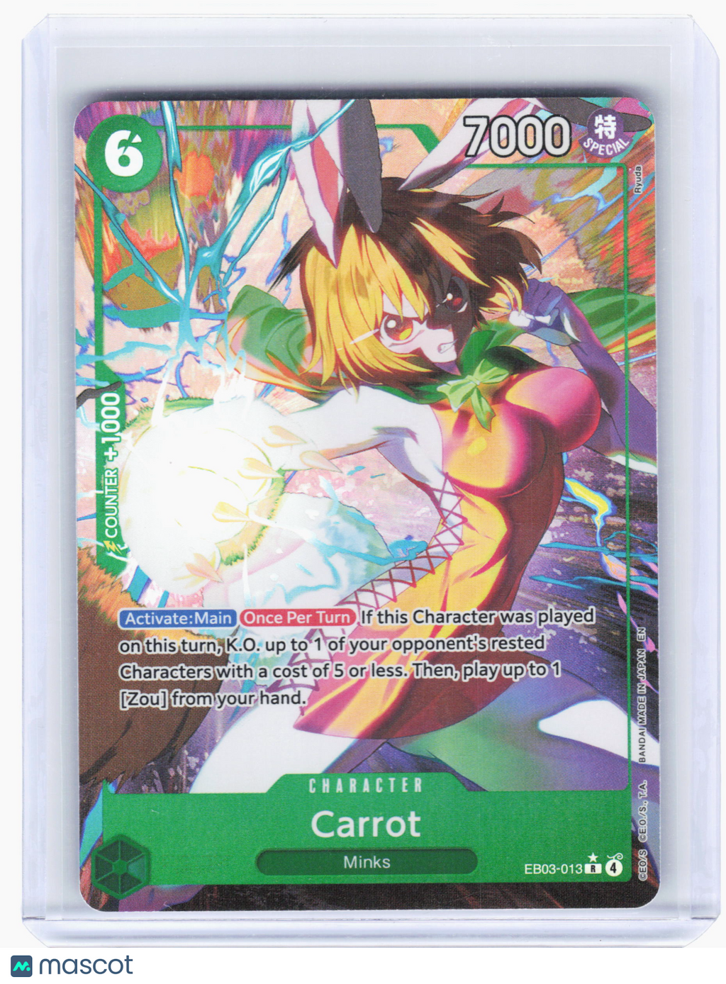 2026 One Piece Card Game—Carrot #EB03-013 Heroines Edition—Rare Foil (Alt Art)