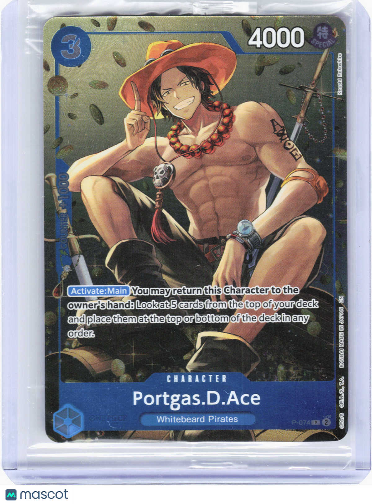 2026 One Piece Card Game—Portgas D. Ace #P-074—Promo Foil (Tin Pack Set Vol. 2)