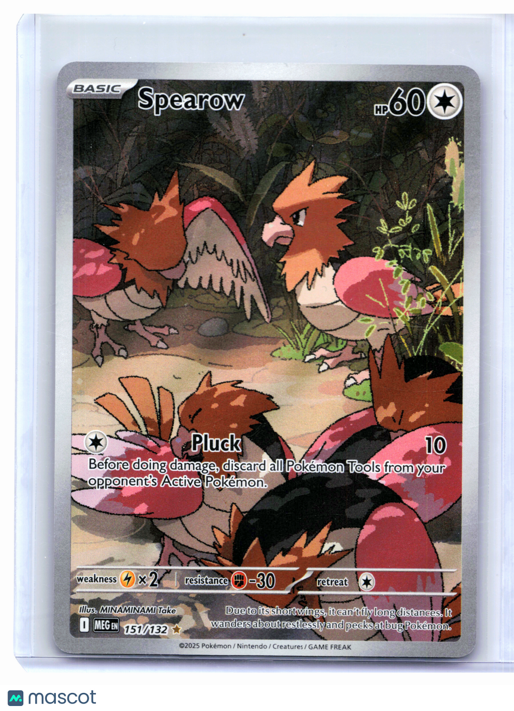2025 Pokemon—Spearow #151/132 Mega Evolution Base Set—Illustration Rare Holo