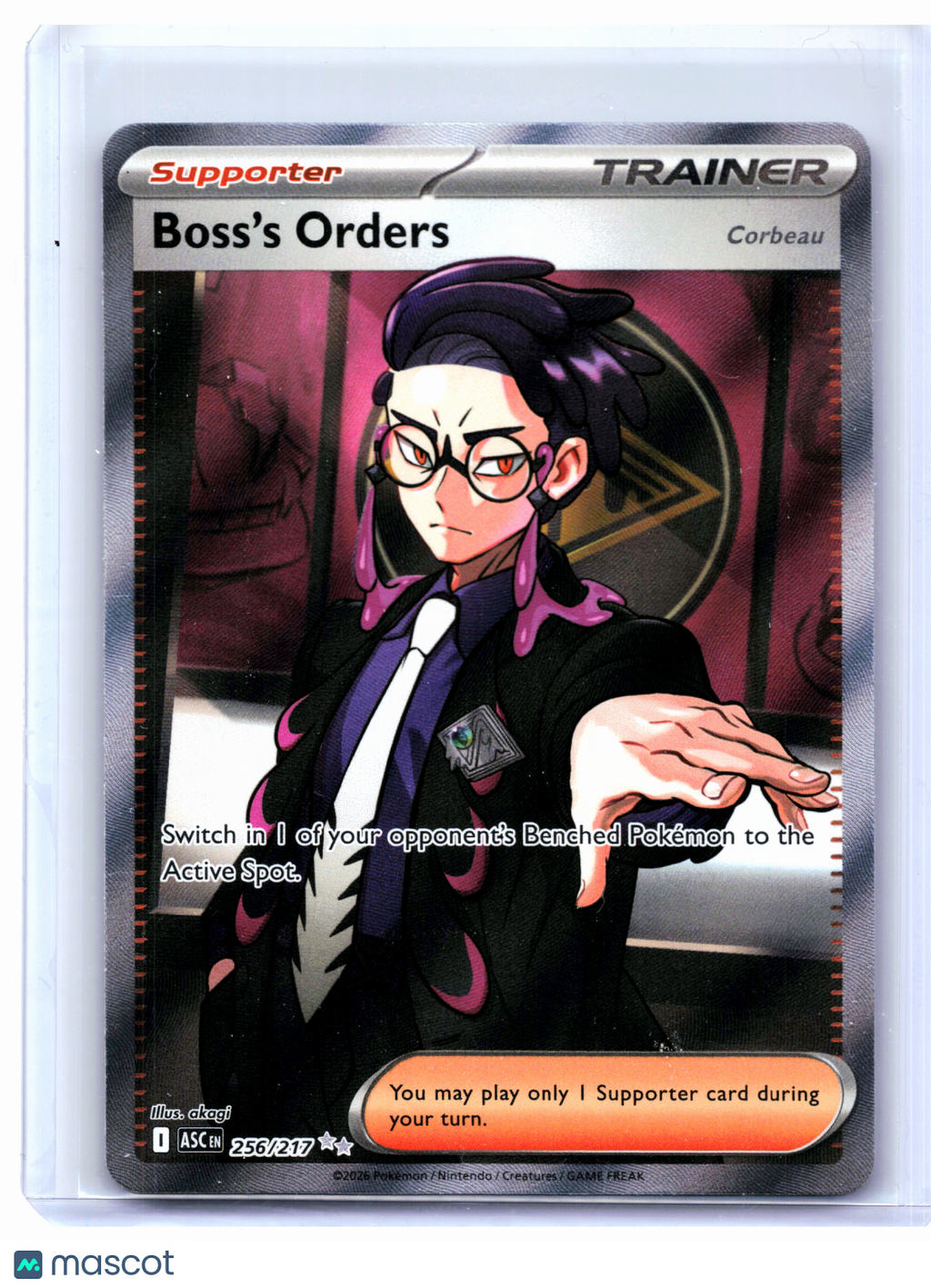 2026 Pokemon—Boss's Orders #256/217 Ascended Heroes—Ultra Rare Holo