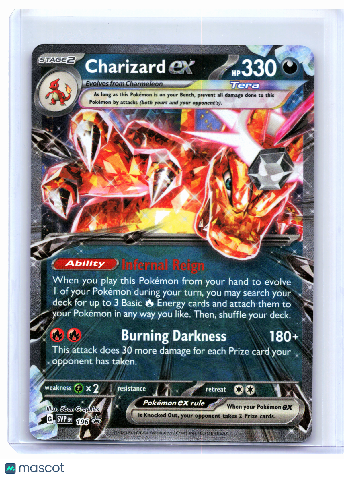 2025 Pokemon—Charizard ex #196 Scarlet & Violet Promo—Black Star Promo Holo