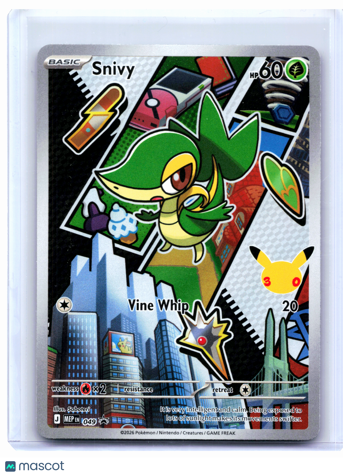 2026 Pokemon—Snivy #049 Mega Evolution Promo—Black Star Promo Holo