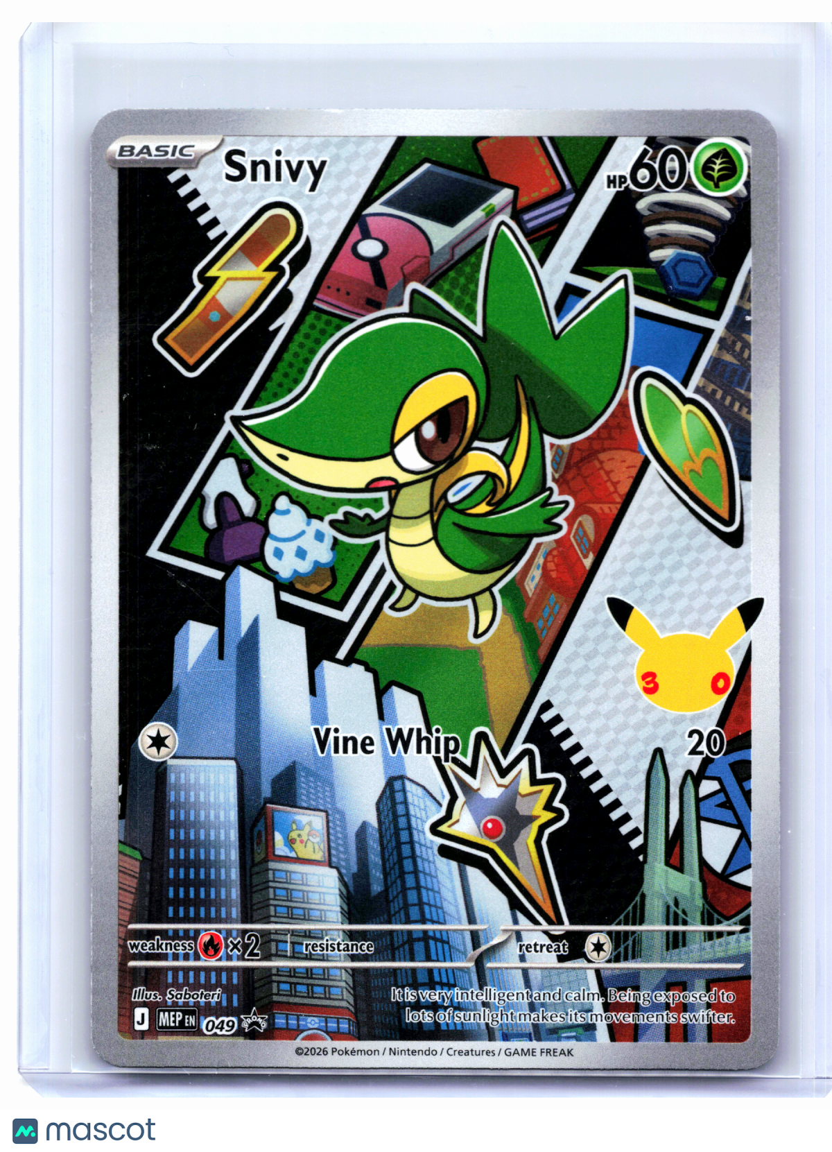 2026 Pokemon—Snivy #049 Mega Evolution Promo—Black Star Promo Holo