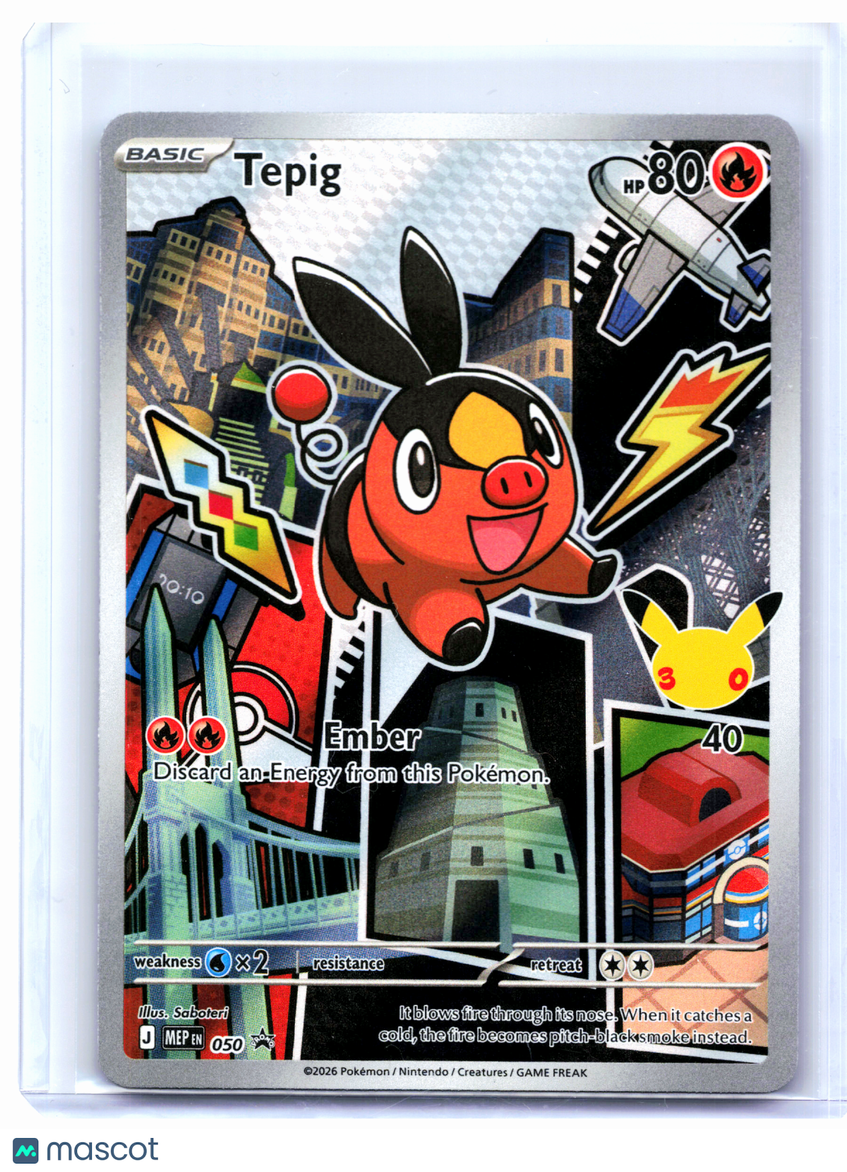 2025 Pokemon—Tepig #050 Mega Evolution Promo—Black Star Promo Holo