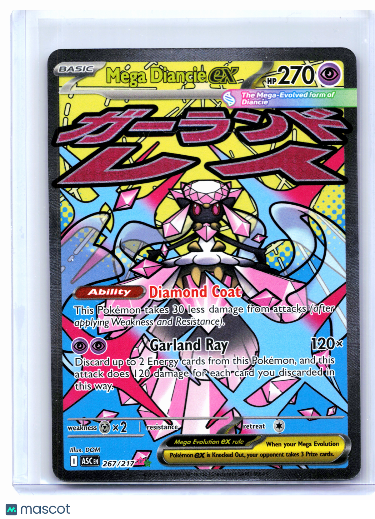 2026 Pokemon—Mega Diancie ex #267/217 Ascended Heroes—Mega Attack Rare Holo
