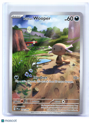 2025 Pokemon—Paldean Wooper #102/094 Phantasmal Flames—Illustration Rare Holo