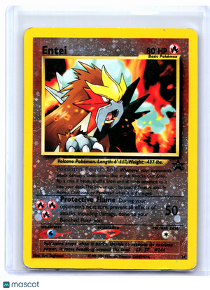2001 Pokemon—Entei #34 WoTC Promo—Black Star Promo Reverse Holo [Damaged]