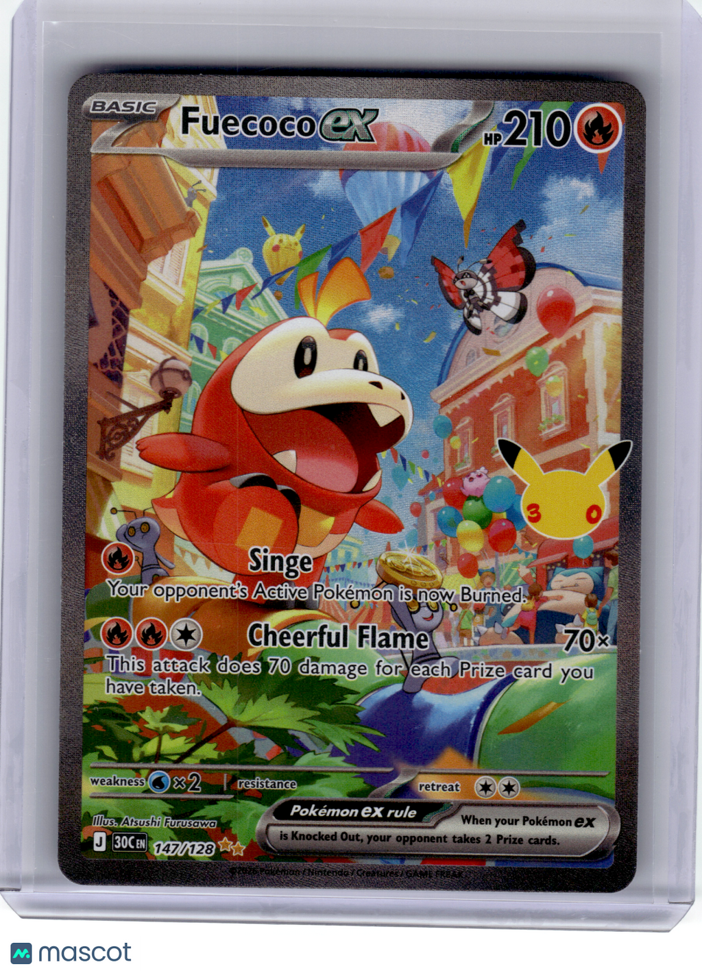 2026 Pokemon—Fuecoco ex #147 30th Celebration—Special Illustration Rare Holo