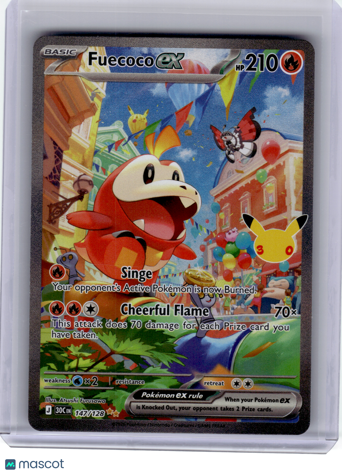 2026 Pokemon—Fuecoco ex #147 30th Celebration—Special Illustration Rare Holo