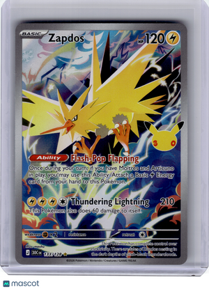 2026 Pokemon—Zapdos #133 30th Celebration—Illustration Rare Holo