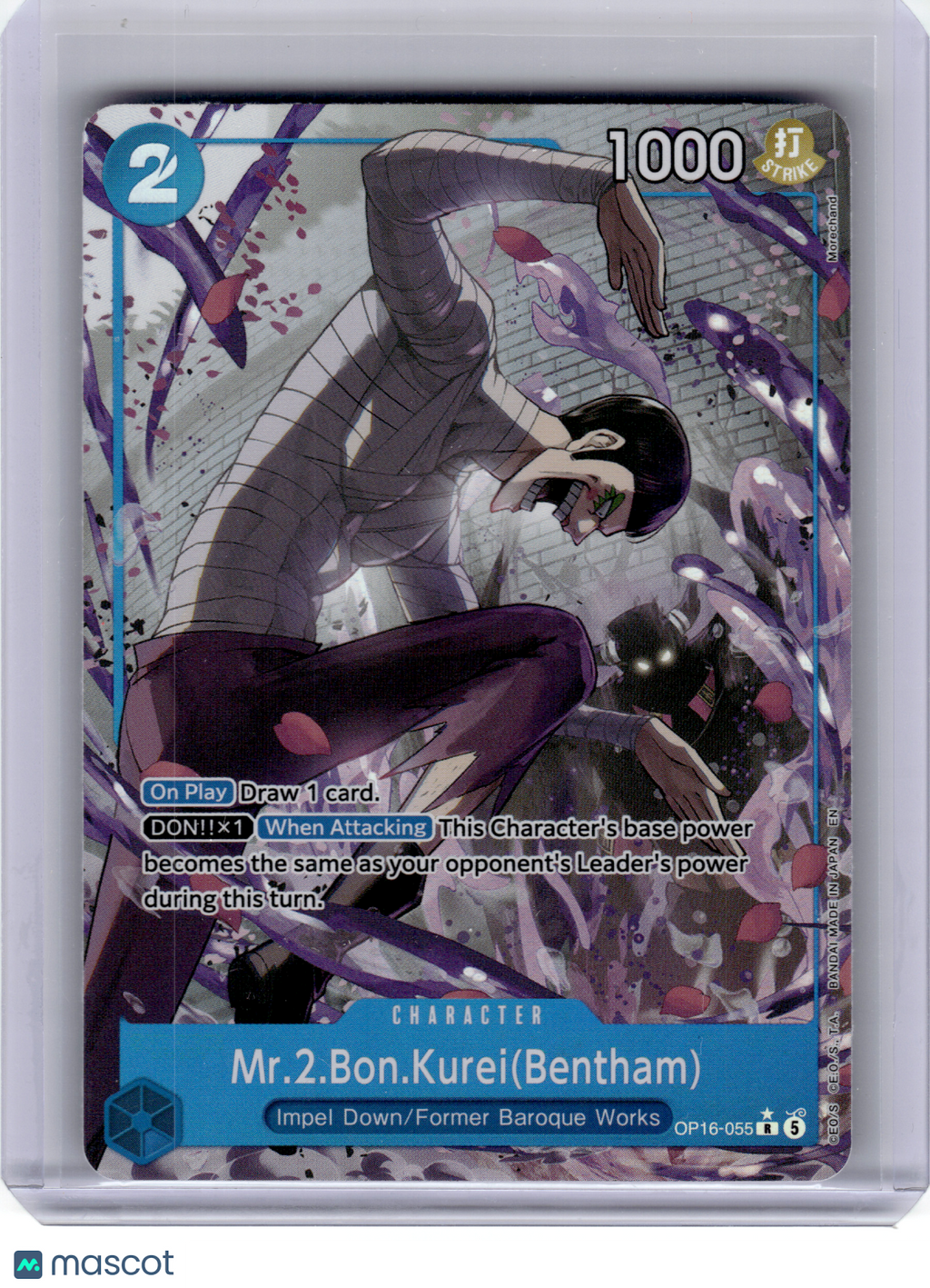 2026 OP Card Game—Mr.2.Bon.Kurei(Bentham) #OP16-055—Rare Foil (Alt Art)