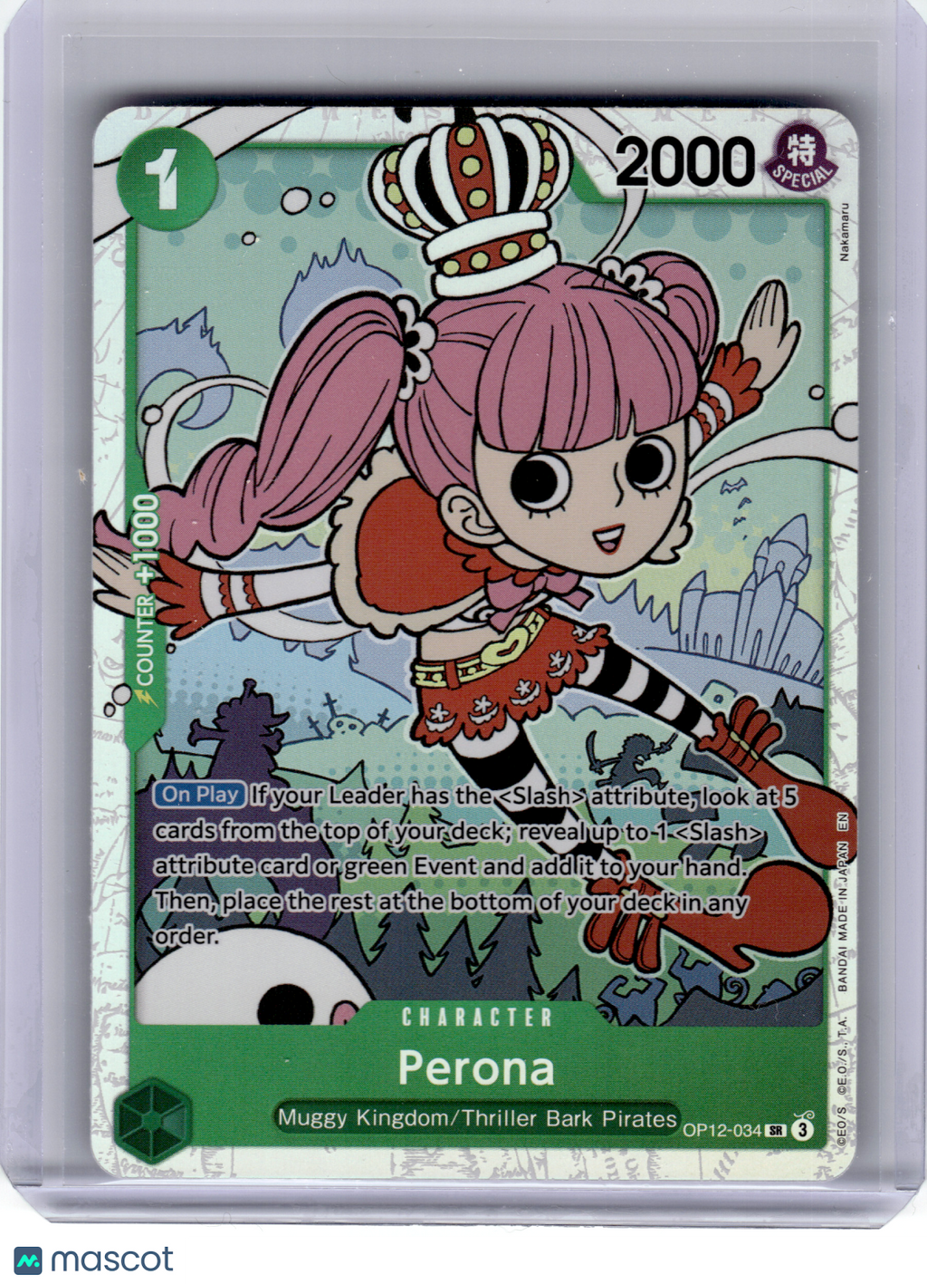 2025 One Piece Card Game—Perona #OP12-034 Legacy of the Master—Super Rare Foil