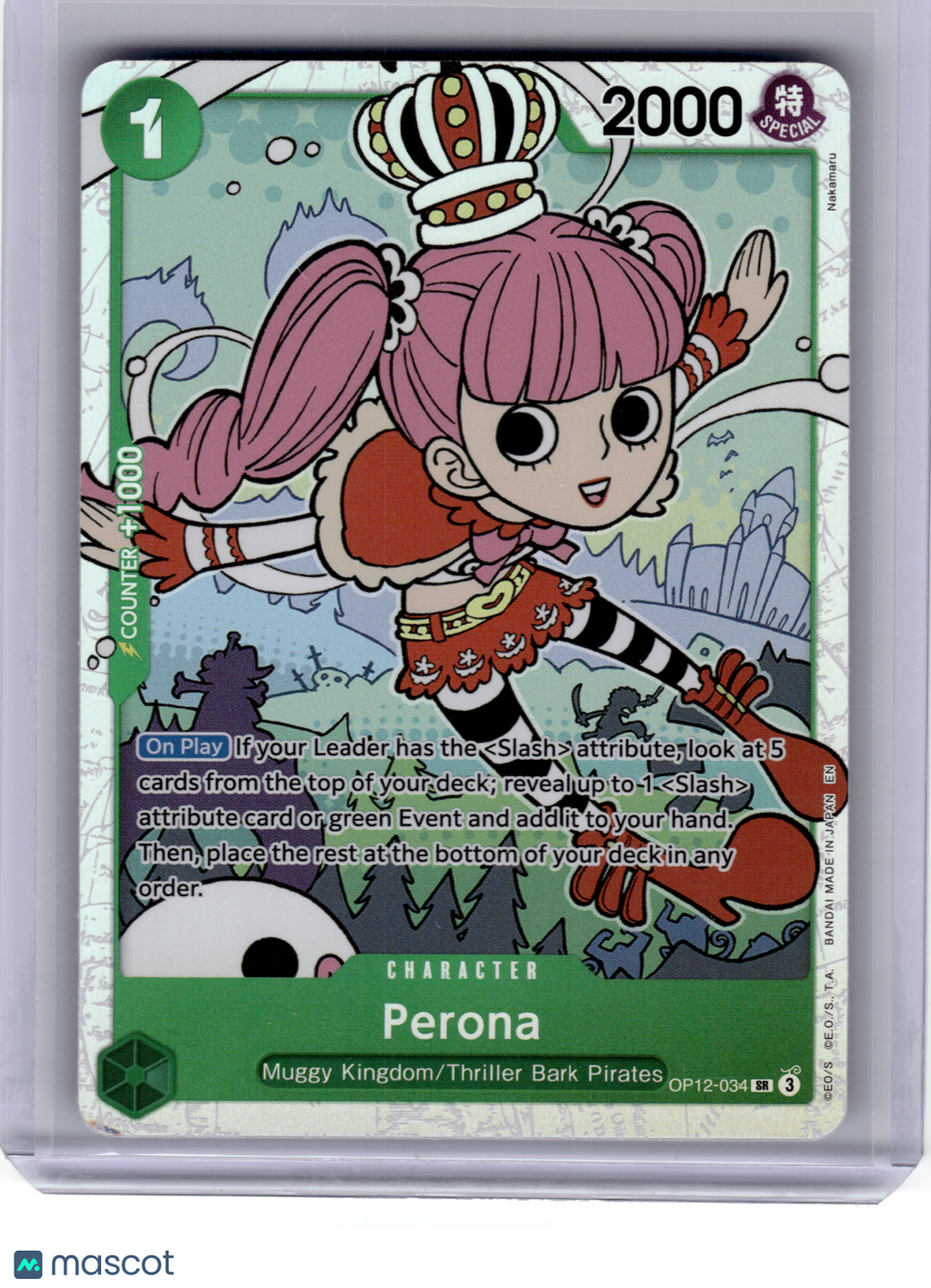 2025 One Piece Card Game—Perona #OP12-034 Legacy of the Master—Super Rare Foil