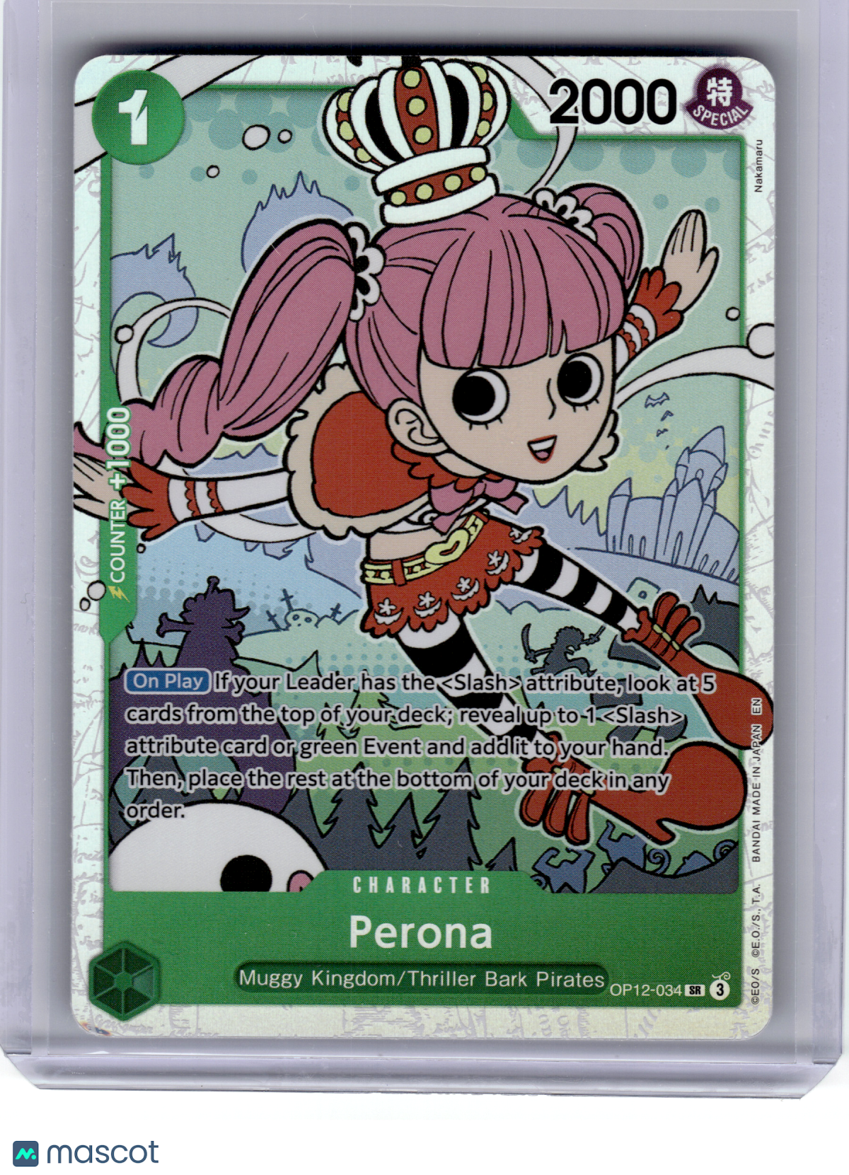 2025 One Piece Card Game—Perona #OP12-034 Legacy of the Master—Super Rare Foil