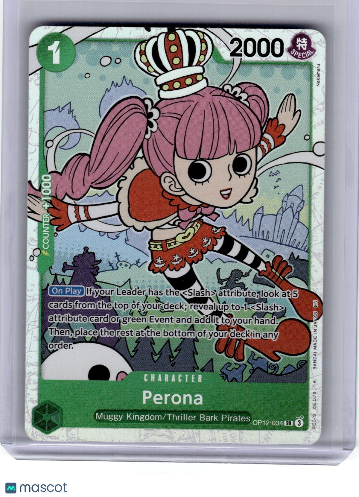 2025 One Piece Card Game—Perona #OP12-034 Legacy of the Master—Super Rare Foil