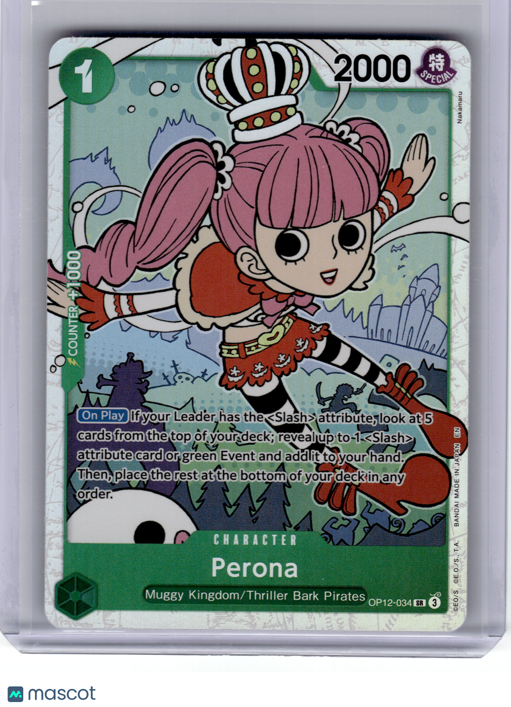 2025 One Piece Card Game—Perona #OP12-034 Legacy of the Master—Super Rare Foil