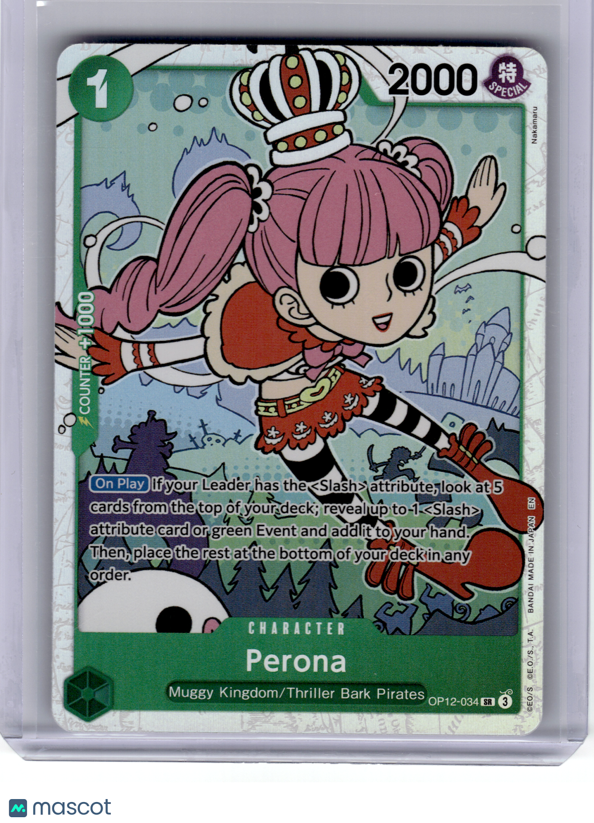 2025 One Piece Card Game—Perona #OP12-034 Legacy of the Master—Super Rare Foil