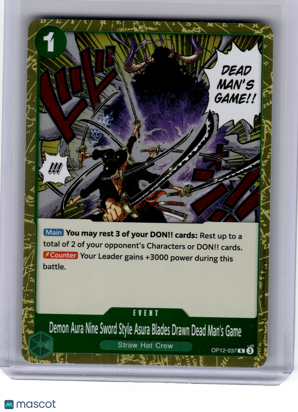 2025 OP Card Game—Demon Aura Nine Sword Style Asura Blades #OP12-037—R