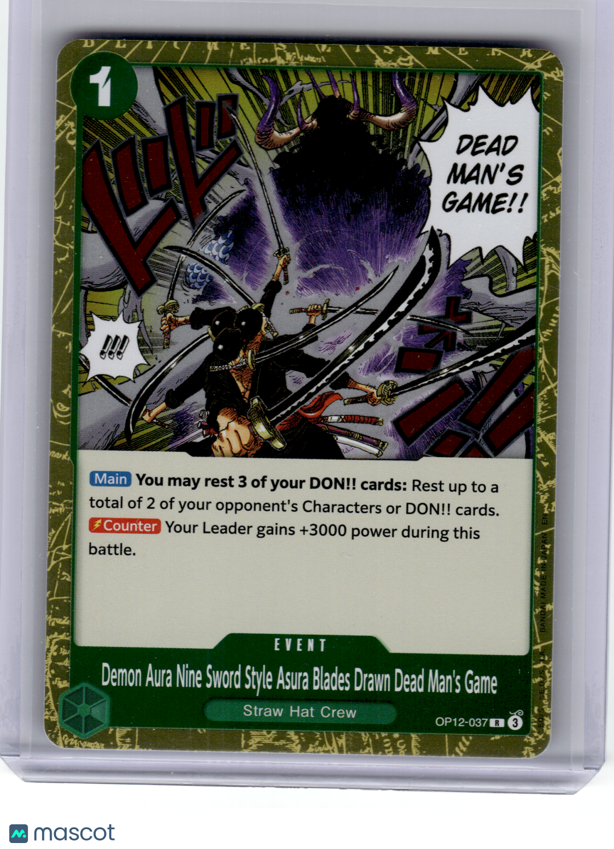 2025 OP Card Game—Demon Aura Nine Sword Style Asura Blades #OP12-037—R