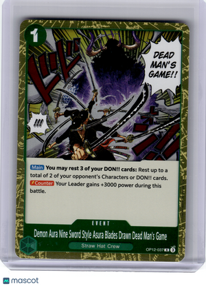 2025 OP Card Game—Demon Aura Nine Sword Style Asura Blades #OP12-037—R