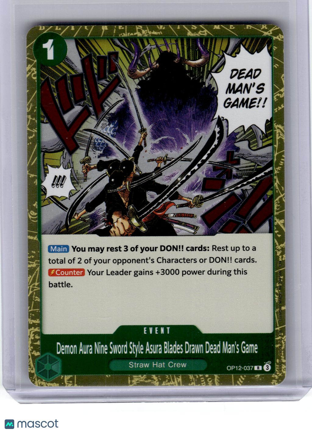 2025 OP Card Game—Demon Aura Nine Sword Style Asura Blades #OP12-037—R