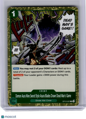 2025 OP Card Game—Demon Aura Nine Sword Style Asura Blades #OP12-037—R