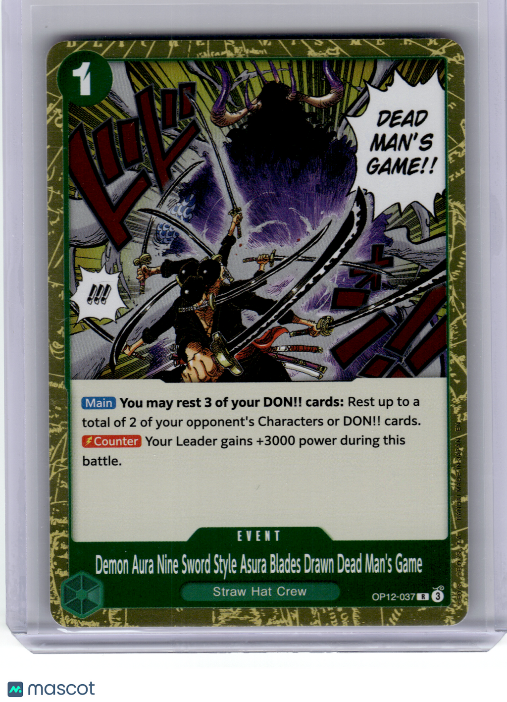 2025 OP Card Game—Demon Aura Nine Sword Style Asura Blades #OP12-037—R