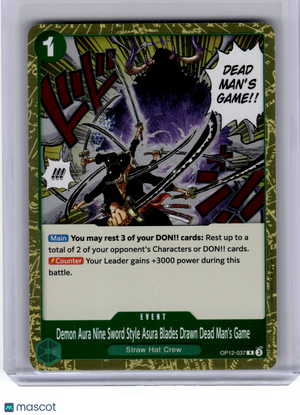 2025 OP Card Game—Demon Aura Nine Sword Style Asura Blades #OP12-037—R