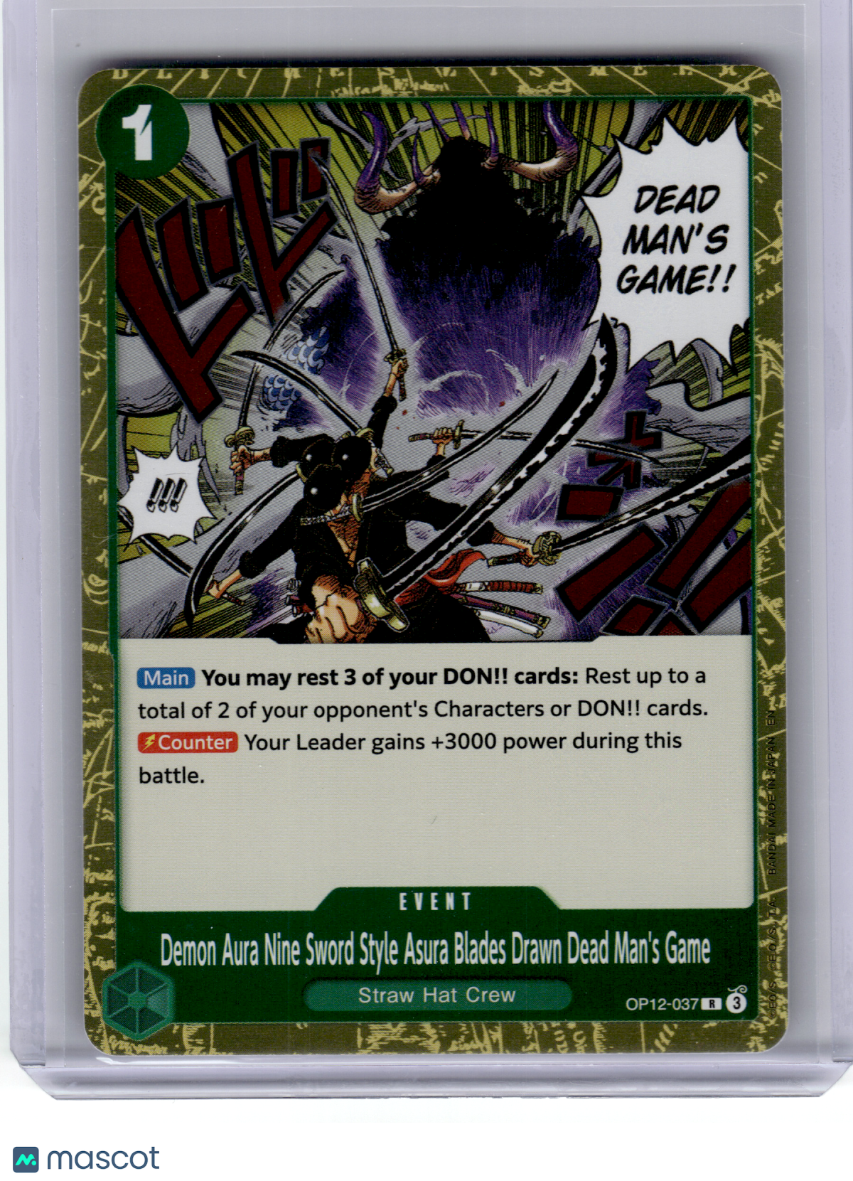 2025 OP Card Game—Demon Aura Nine Sword Style Asura Blades #OP12-037—R